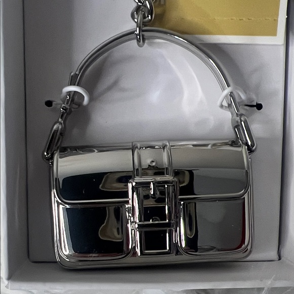 Michael Kors Shiny Silver Bag Charm - Picture 2 of 5